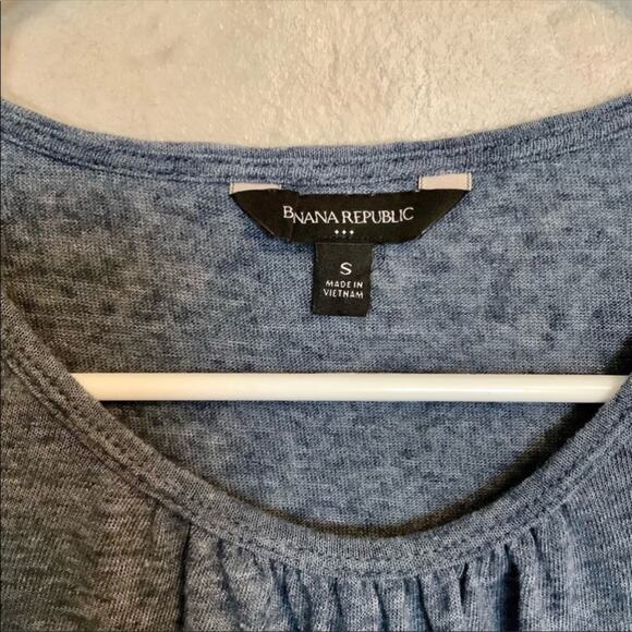 BANANA REPUBLIC Blue Gray Scoop Neck Sleeveless Blouse Size Small - Picture 8 of 9